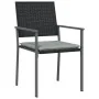 Juego comedor jardín 3 piezas y cojines ratán sintético y acero by , Garden sets - Ref: Foro24-3187001, Price: 200,50 €, Disc...