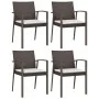 Juego comedor jardín 5 piezas y cojines ratán sintético y acero by , Garden sets - Ref: Foro24-3186989, Price: 386,38 €, Disc...