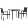 Juego de comedor para jardín 3 piezas ratán sintético y acero von , Gartensets - Ref: Foro24-3187003, Preis: 186,38 €, Rabatt: %