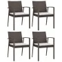 Juego comedor jardín 5 piezas y cojines ratán sintético y acero von , Gartensets - Ref: Foro24-3186977, Preis: 408,76 €, Raba...