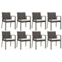 Juego comedor jardín 9 piezas y cojines ratán sintético y acero de , Conjuntos de jardín - Ref: Foro24-3186982, Precio: 730,4...