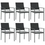 Juego comedor jardín 7 piezas y cojines ratán sintético y acero by , Garden sets - Ref: Foro24-3187022, Price: 366,34 €, Disc...