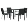 Juego comedor jardín 5 piezas y cojines ratán sintético y acero von , Gartensets - Ref: Foro24-3186956, Preis: 291,42 €, Raba...