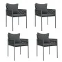 Juego comedor jardín 5 piezas y cojines ratán sintético y acero by , Garden sets - Ref: Foro24-3187055, Price: 448,26 €, Disc...