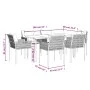 Juego comedor jardín 7 piezas y cojines ratán sintético y acero by , Garden sets - Ref: Foro24-3187060, Price: 627,80 €, Disc...
