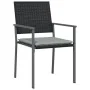 Juego comedor jardín 3 piezas y cojines ratán sintético y acero by , Garden sets - Ref: Foro24-3187017, Price: 180,51 €, Disc...