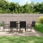 Juego de comedor para jardín 7 piezas acero y textilene negro by , Garden sets - Ref: Foro24-3187036, Price: 475,61 €, Discou...