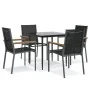 Juego de comedor para jardín 5 piezas acero y textilene negro von , Gartensets - Ref: Foro24-3187034, Preis: 328,55 €, Rabatt: %