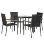 Juego de comedor para jardín 5 piezas acero y textilene negro von , Gartensets - Ref: Foro24-3187034, Preis: 328,55 €, Rabatt: %