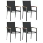 Juego de comedor para jardín 5 piezas acero y textilene negro von , Gartensets - Ref: Foro24-3187034, Preis: 328,55 €, Rabatt: %