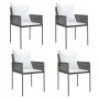 Juego comedor jardín 5 piezas y cojines ratán sintético y acero by , Garden sets - Ref: Foro24-3187057, Price: 435,43 €, Disc...