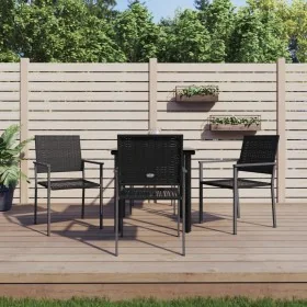Juego de comedor para jardín 5 piezas ratán sintético y acero by , Garden sets - Ref: Foro24-3187020, Price: 238,64 €, Discou...