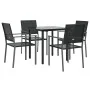 Juego de comedor para jardín 5 piezas ratán sintético y acero von , Gartensets - Ref: Foro24-3187020, Preis: 238,60 €, Rabatt: %