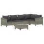 Set de muebles de jardín 6 pzas y cojines ratán sintético gris de , Conjuntos de jardín - Ref: Foro24-3187275, Precio: 478,94...