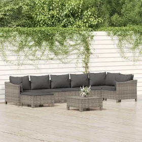 Set de muebles de jardín 8 pzas y cojines ratán sintético gris by , Garden sets - Ref: Foro24-3187294, Price: 616,40 €, Disco...