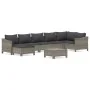 Set de muebles de jardín 8 pzas y cojines ratán sintético gris de , Conjuntos de jardín - Ref: Foro24-3187294, Precio: 616,41...