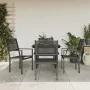 Juego de comedor para jardín 5 piezas acero y textilene negro de , Conjuntos de jardín - Ref: Foro24-3200719, Precio: 282,61 ...