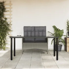 Juego de comedor jardín 2 pzas con cojines ratán sintético gris by , Garden sets - Ref: Foro24-3203506, Price: 298,11 €, Disc...