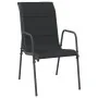 Juego de comedor para jardín 5 piezas acero y textilene negro von , Gartensets - Ref: Foro24-3200704, Preis: 315,34 €, Rabatt: %