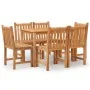 Juego de comedor de jardín 7 piezas madera maciza de teca de , Conjuntos de jardín - Ref: Foro24-3157149, Precio: 821,46 €, D...