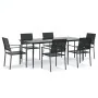 Juego de comedor para jardín 7 piezas ratán sintético y acero by , Garden sets - Ref: Foro24-3187015, Price: 421,36 €, Discou...