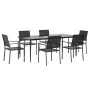 Juego de comedor para jardín 7 piezas ratán sintético y acero by , Garden sets - Ref: Foro24-3187015, Price: 421,36 €, Discou...