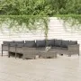 Set de muebles de jardín 10 pzas y cojines ratán sintético gris by , Garden sets - Ref: Foro24-3187305, Price: 718,29 €, Disc...