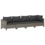 Set de muebles de jardín 10 pzas y cojines ratán sintético gris by , Garden sets - Ref: Foro24-3187305, Price: 718,29 €, Disc...