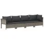 Set de muebles de jardín 10 pzas y cojines ratán sintético gris by , Garden sets - Ref: Foro24-3187305, Price: 718,29 €, Disc...