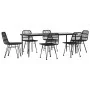 Juego de comedor de jardín 7 piezas ratán sintético negro von , Gartensets - Ref: Foro24-3157885, Preis: 672,26 €, Rabatt: %