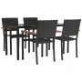 Juego de comedor de jardín 5 piezas ratán sintético negro von , Gartensets - Ref: Foro24-3156680, Preis: 361,66 €, Rabatt: %