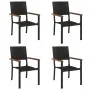 Juego de comedor de jardín 5 piezas ratán sintético negro von , Gartensets - Ref: Foro24-3156680, Preis: 361,66 €, Rabatt: %