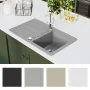 Fregadero reversible gris de granito de una cubeta con escurridor von , Sinkt - Ref: Foro24-141670, Preis: 226,44 €, Rabatt: %