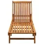Tumbona de jardín con cojín madera maciza de acacia de , Tumbonas - Ref: Foro24-3061358, Precio: 202,17 €, Descuento: %