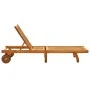Tumbona de jardín con cojín madera maciza de acacia de , Tumbonas - Ref: Foro24-3061358, Precio: 202,17 €, Descuento: %