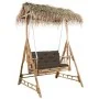 Banco columpio de 2 plazas hojas de palma y cojín bambú 202 cm by , Garden rockers - Ref: Foro24-3063941, Price: 476,47 €, Di...