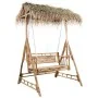 Banco columpio de 2 plazas hojas de palma y cojín bambú 202 cm by , Garden rockers - Ref: Foro24-3063941, Price: 476,47 €, Di...