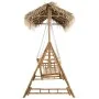 Banco columpio de 2 plazas hojas de palma y cojín bambú 202 cm by , Garden rockers - Ref: Foro24-3063941, Price: 476,47 €, Di...