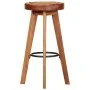 Taburetes de cocina 2 uds cuero auténtico madera maciza acacia by , Kitchen stools - Ref: Foro24-348164, Price: 175,11 €, Dis...