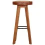Taburetes de cocina 2 uds cuero auténtico madera maciza acacia by , Kitchen stools - Ref: Foro24-348164, Price: 175,11 €, Dis...