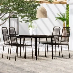 Juego de comedor de jardín 5 piezas negro by , Garden sets - Ref: Foro24-3099145, Price: 313,97 €, Discount: %