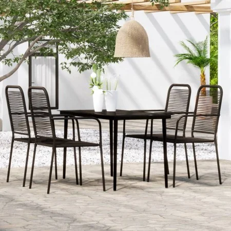 Juego de comedor de jardín 5 piezas negro de , Conjuntos de jardín - Ref: Foro24-3099145, Precio: 314,85 €, Descuento: %