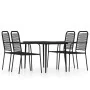 Juego de comedor de jardín 5 piezas negro de , Conjuntos de jardín - Ref: Foro24-3099145, Precio: 314,85 €, Descuento: %