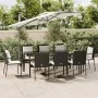 Set de comedor de jardín 7 pzas y cojines ratán sintético negro by , Garden sets - Ref: Foro24-3185099, Price: 512,31 €, Disc...
