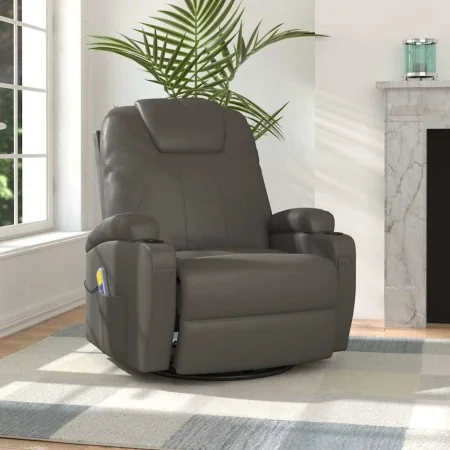 Sillón de masaje mecedora de cuero sintético gris antracita von , Elektrische Massagesessel - Ref: Foro24-335850, Preis: 475,...