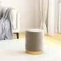 Taburete con almacenaje redondo terciopelo gris oscuro by , Folding stools and chairs - Ref: Foro24-340286, Price: 49,53 €, D...