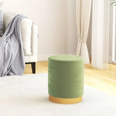 Hocker de almacenaje redondo verde mostaza terciopelo by , Folding stools and chairs - Ref: Foro24-340292, Price: 49,53 €, Di...