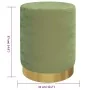 Hocker de almacenaje redondo verde mostaza terciopelo by , Folding stools and chairs - Ref: Foro24-340292, Price: 49,53 €, Di...