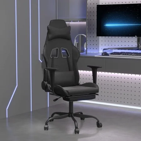 Silla gaming de masaje y reposapiés cuero sintético negro von , Gaming-Stühle - Ref: Foro24-345419, Preis: 127,10 €, Rabatt: %