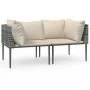 Sofás de esquina jardín con cojines 2 uds ratán sintético gris by , Modular outdoor sofas - Ref: Foro24-364126, Price: 139,95...